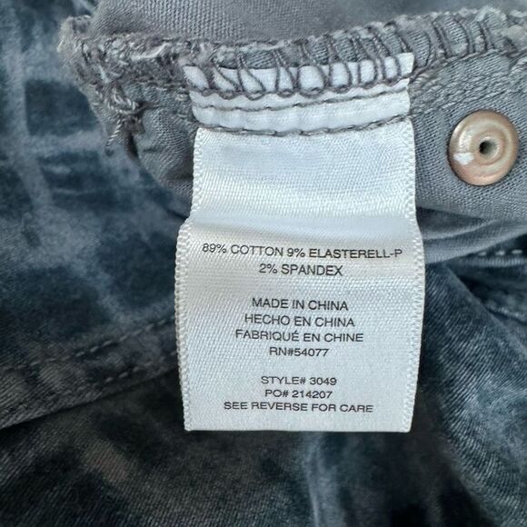 Cabi Jeans Navy Gray Grid curvy Skinny Denim Jeans size 8 cotton stretch - Picture 4 of 8